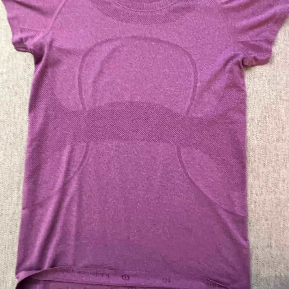 Lululemon Swiftly Tech Short Sleeve Top Heathered Purple — Size 10 - Picture 12 of 12